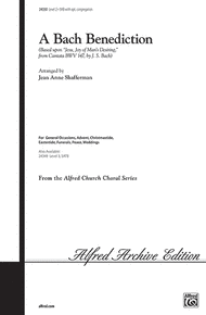 A Bach Benediction Sheet Music by Johann Sebastian Bach