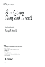 I'm Gonna Sing and Shout! Sheet Music by Mary McDonald
