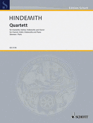 Quartet Sheet Music by Paul Hindemith
