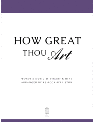 How Great Thou Art (Vocal Duet) Sheet Music by Stuart K. Hine