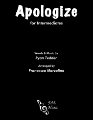 Apologize (Intermediate Piano) Sheet Music by OneRepublic