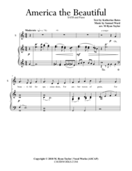 America the Beautiful : SATB Choir and Piano Sheet Music by Samuel Ward