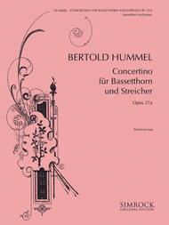 Concertino Op. 27a Sheet Music by Bertold Hummel