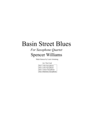 Basin Street Blues. For Saxophone Quartet Sheet Music by Louis Armstrong