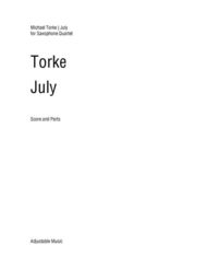 July (score and parts) Sheet Music by Michael Torke