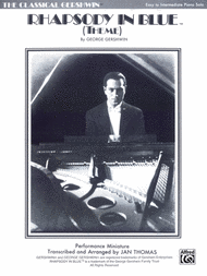 Rhapsody In Blue Theme - Easy Piano Solo Sheet Music by George Gershwin