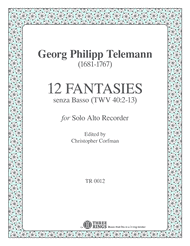 12 Fantasies Sheet Music by Georg Philipp Telemann