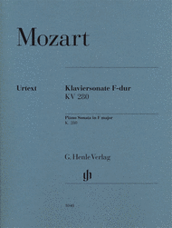 Piano Sonata in F Major K280 (189e) Sheet Music by Wolfgang Amadeus Mozart