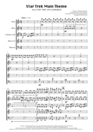 Star Trek Main Theme (from Star Trek Into Darkness) for Wind Quintet Sheet Music by Michael Giacchino/Alexander Co