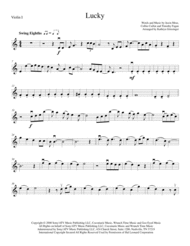 Lucky - String Quartet Sheet Music by Jason Mraz & Colbie Caillat