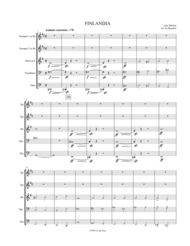 Finlandia for Brass Quintet Sheet Music by Jean Sibelius