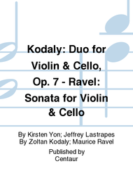 Kodaly: Duo for Violin & Cello