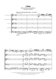 Stevie Wonder - I Wish for Brass Quintet Sheet Music by Stevie Wonder