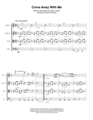 Come Away With Me for String Quartet Sheet Music by Norah Jones