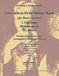 Holst - First Suite for Military Band in Eb (for Brass Quintet) Sheet Music by G. Holst?