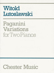 Paganini Variations For Two Pianos Sheet Music by Witold Lutoslawski