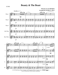 Beauty And The Beast (Flute Choir) Sheet Music by Alan Menken