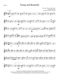 Young And Beautiful - String Quartet Sheet Music by Lana Del Rey