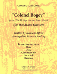 March - Colonel Bogey (for Woodwind Quintet) Sheet Music by Kenneth Alfred?