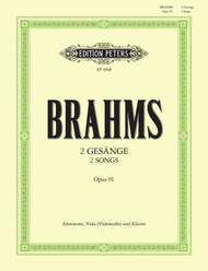 2 Songs Sheet Music by Johannes Brahms