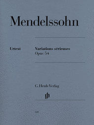 Variations serieuses op. 54 Sheet Music by Felix Bartholdy Mendelssohn