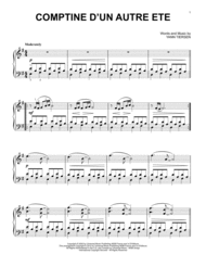 Comptine D'Un Autre Ete Sheet Music by Yann Tiersen