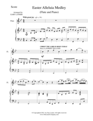 EASTER ALLELUIA MEDLEY (Duet  Flute/Piano) Score and Flute Part Sheet Music by ROBERT WILLIAMS