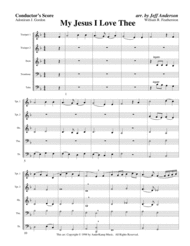 My Jesus I Love Thee for Brass Quintet Sheet Music by public domain