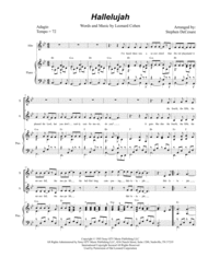 Hallelujah (Duet for Soprano and Alto solo) Sheet Music by Leonard Cohen