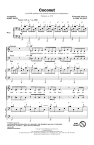 Coconut Sheet Music by Nilsson