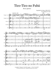 Tico-Tico no Fubá - Choro - Brass Quintet Sheet Music by Zequinha De Abreu (1880-1935)