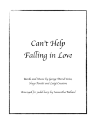 Can't Help Falling In Love - Harp Solo Sheet Music by Michael Buble