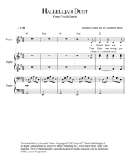 Hallelujah for Piano Duet (4-Hands) Sheet Music by Leonard Cohen