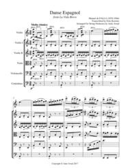 Manuel De Falla Spanish Dance (La Vida breve) arranged for solo violin and string Orchestra