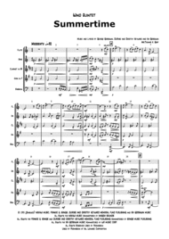 Summertime - Gershwin - Ballad - Wind Quintet Sheet Music by George Gershwin
