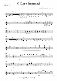 O COME EMMANUEL for STRING QUARTET AND/OR STRING ORCHESTRA Sheet Music by Traditional