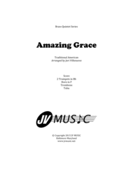 Amazing Grace for Brass Quintet Sheet Music by Traditional American