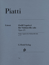 Twelve Capricci Op. 25 for Violoncello solo Sheet Music by Alfredo Piatti