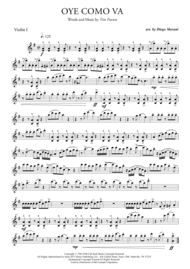 Oye Como Va for String Quartet Sheet Music by Santana