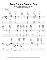 Santa Claus Is Comin' To Town (Solo Jazz Guitar) Sheet Music by Frank Sinatra