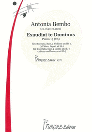 Exaudiat te Dominus Psalm 19 (20) Sheet Music by Antonia Bembo
