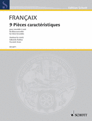 9 characteristic Pieces Sheet Music by Jean Francaix