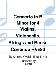 Concerto in B Minor for 4 Violins