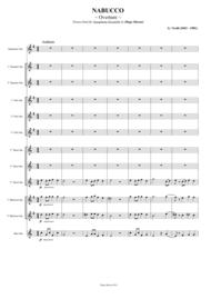 Overture from the opera "Nabucco" for Saxophone Ensemble Sheet Music by Giuseppe Verdi