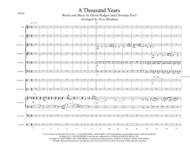 A Thousand Years (arranged for Percussion Ensemble) Sheet Music by Christina Perri