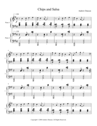 Chips and Salsa - Two Pianos Sheet Music by Andrew Duncan