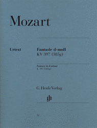 Fantasy D minor KV 397 (385g) Sheet Music by Wolfgang Amadeus Mozart