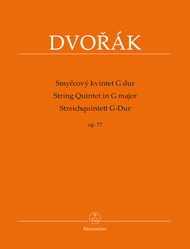 String Quintet G major op. 77 Sheet Music by Antonin Dvorak