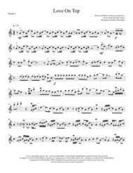 Love On Top - String Quartet Sheet Music by Beyonce