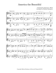 America the Beautiful - Trumpet Trio Sheet Music by Samuel Ward
